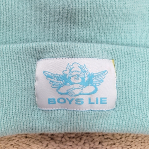 Boys Lie Baby Blue Knit Beanie - Picture 2 of 4